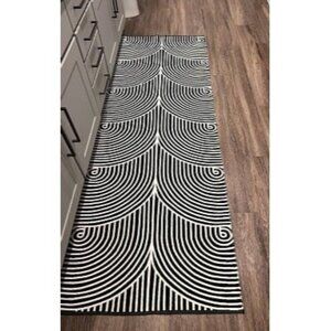 New Woven Runner Rug 2'x6', Machine Washable Indoor Outdoor Rugs Cotton